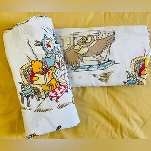 SEARS Vintage - Winnie the Pooh Twin Flatbed Bedsheet and Twin Fitted Bedsheet
